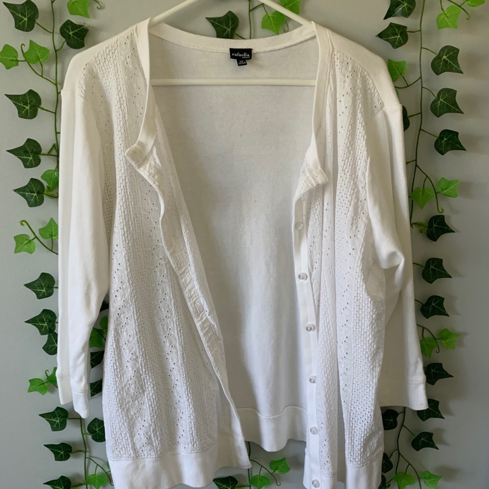 cute white cardigan
